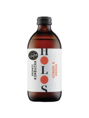 Holos Organic Kombucha Ginger & Hibiscus 330ml