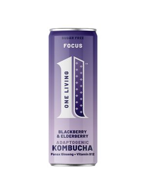 One Living Plus Focus Blackberry & Elderberry Kombucha 250ml
