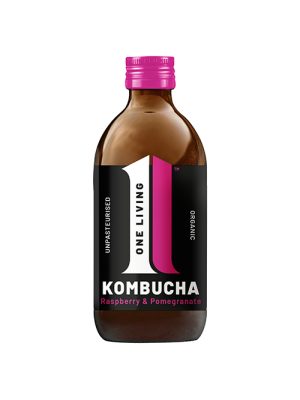 One Living Kombucha Raspberry & Pomegranate 330ml